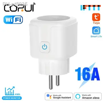 GIRIER Tuya Wifi Smart Plug 20A EU Smart Socket Outlet with Power Monitor  Timer Function 4200W