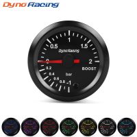 Dynoracing 2 52mm 7 Colors -1-2 Bar Turbo Boost Gauge With High Speed Stepper Motor Boost Sensor Car Meter BX101487