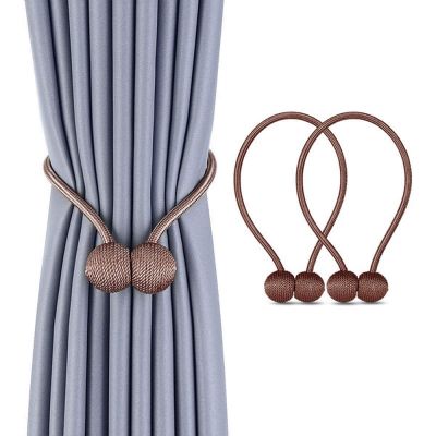 【CW】 2PCS Curtain Tie Rope Magnetic Hanging Buckle Clip Accessories Rod Holder Decoration