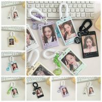 YINIANE เคสใส่การ์ดโฟโต้การ์ดอะคริลิค Kpop แบบใสรูปหัวใจ Sampul Kartu รูปหัวใจเคสป้องกันบัตรสุดสร้างสรรค์สำหรับนักเรียน