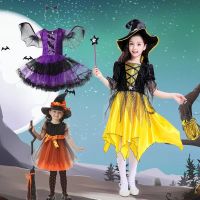 Halloween childrens costume girls costume witch cloak elf magic skirt childrens costume cos costume toys