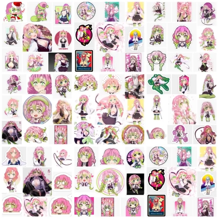 Stickerhình dán Kanroji Mitsuri 3060 cái ép lụaảnh sticker Luyến Trụ  Kimetsu no yaiba  Lazadavn