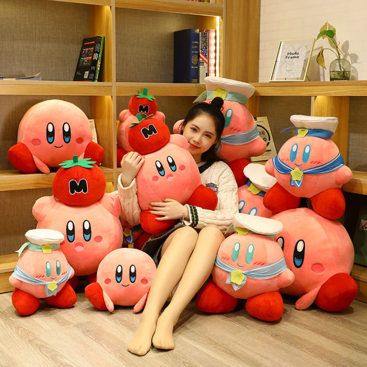 32-60cm-kawaii-kirby-stuffed-toy-anime-peripheral-game-characters-chef-strawberry-soft-plush-dolls-pillow-decorate-kids-gift