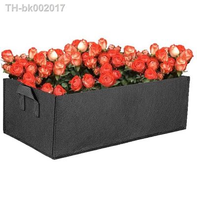 ☞ 40/50/60cm Fabric Raised Garden Bed Rectangle Breathable Planting Container Grow Bag Planter Pot for Plants Flowers Vegetables