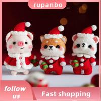 RUPANBO039392692 ทำด้วยมือ ของตกแต่งบ้าน พวงกุญแจ ของขวัญสำหรับเด็ก ตกแต่งต้นคริสต์มาส ผ้าสักหลาด ตุ๊กตาสัตว์ขนาดเล็ก งานฝีมือ DIY ชุดเย็บปักถักร้อย