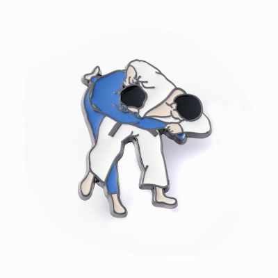 【CW】 Trending Products Cartoon Judo Jujitsu Brooch for Fun Badge Pins Decoration Pendant Accessories