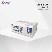 Lite Box กล่องไปรษณีย์ ขนาด B (17x25x9 ซม.) แพ็ค 20 ใบ กล่องพัสดุ กล่องฝาชน Doozy Pack ถูกที่สุด!
