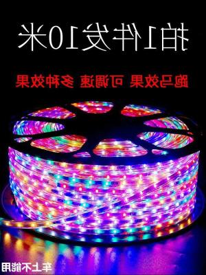 แถบไฟกระโจม led สีเปลี่ยนสีกลางแจ้งที่มีสีสันไฟประตูสว่างเป็นพิเศษแถบไฟนีออนสามสีกลางแจ้งสองแถว .