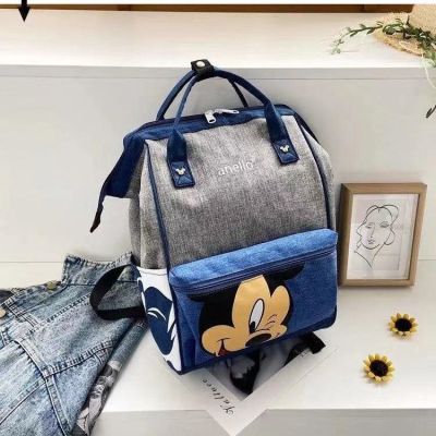 2023 Original□◐ Double mouth institute of mickey mummy bag back lotte larger volume shoulder bag