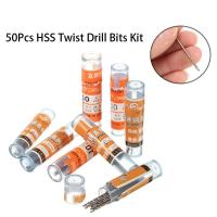 50pcs HSS Twist Drill Bit Micro Model Craft Drill Bits HSS Micro Bits Watch Jewellery Craft Repair 0.6mm 0.8mm 1mm 1.5mm 2mm