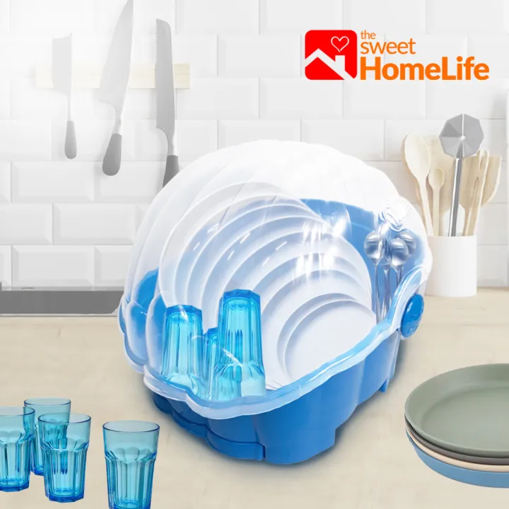 THE SWEET HOMELIFE Uniware Mini Clam Dish Drainer 8804 With Water
