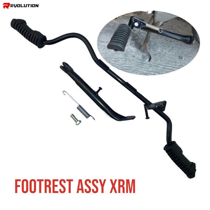 MOTORCYCLE FRONT FOOTREST ASSEMBLY WITH SIDE STAND FOR XRM 110 RUSI 110