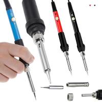 Electric Soldering Iron Adjustable Temperature Digital Display Electronic Welding Repair Tools With Solder Tin Internal Heating