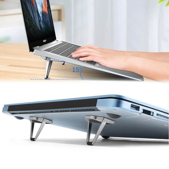 Portable Invisible Laptop Stand Pad Aluminum Cooling Computer Keyboard