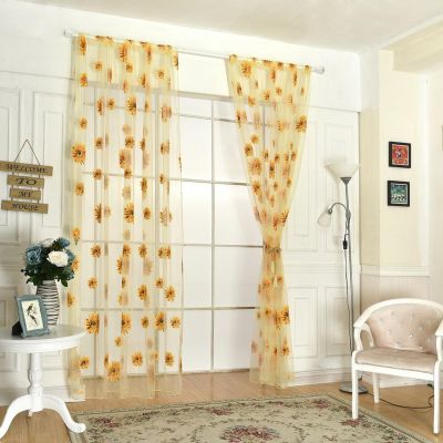 【CW】 Curtains Room   Curtain Flowers - 100x200cm Sheer Aliexpress