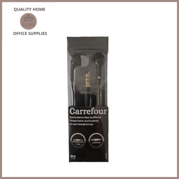 Carrefour Universal Wired Earphone InEar Earplugs (100 Original