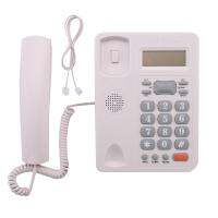 1 Piece Dual Interface Wired Telephone with Caller Identification for Office (White)