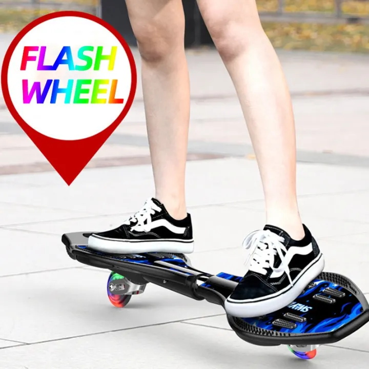 2 Wheel Skateboard with 360degree Casters for Kids, Teens, and Adults