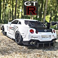 R34สกายไลน์ Nissan GTR R35อัลลอยโมเดลรถยนต์สปอร์ตโลหะหล่อจากของขวัญของเล่นเด็กไฟเสียงจำลองแบบจำลองรถแข่ง