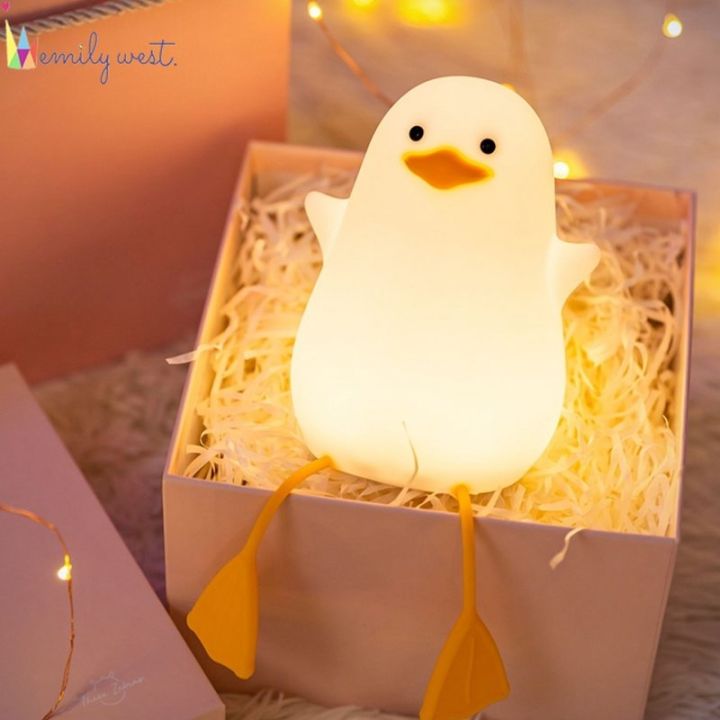 cute-cartoon-duck-led-night-light-soft-silicone-touch-sensor-night-lamp-baby-kids-room-desk-bedside-pinch-lamp