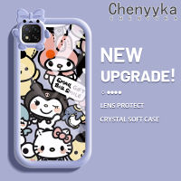 เคส Chenyyyka สำหรับ Xiaomi Redmi 9C NFC POCO C31การ์ตูนน่ารัก Kuromi กันกระแทกหลากสีเคสโทรศัพท์โปร่งใสนุ่มปลอกซิลิโคนที่สร้างสรรค์น่ารักมอนสเตอร์ตัวน้อยป้องกันเลนส์กล้องถ่ายรูป