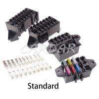 1 Set 9/10/14 Way Standard Blade Fuse Holder Block Plastic Cover with Terminals for Car Automobile Auto Trike