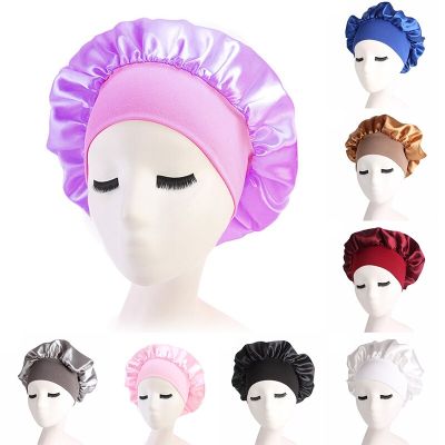 1pcs Adjustable Sleeping Cap Satin Bonnet Hair Styling Cap Women Night Sleep Hat Shower Cap Hair Care Hat Hair Styling Tools Showerheads