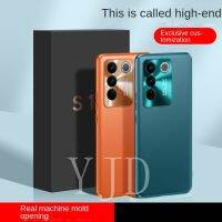 YJD V27เคสสำหรับ Vivo หนัง V27e โปรผู้นำโลหะเคสโทรศัพท์ป้องกันการกระแทก