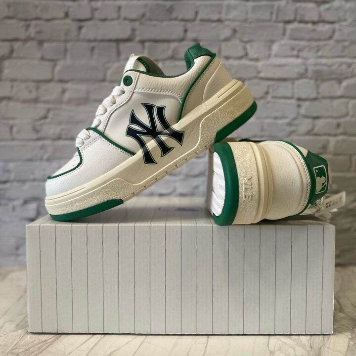 รองเท้าmlb-chunky-classic-green-ลิขสิทธิ์แท้100-รองเท้าผ้าใบผู้ชายและผู้หญิง-รองเท้าแฟชั่น-อุปกรณ์ครบเซ็ต