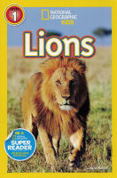 English original National Geographic readers: Lions lion full color illustration American National Geographic series