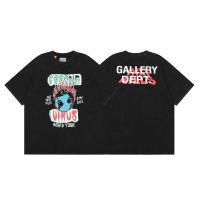 Gallery Dept. ATK Corona Tour T-shirt Vintage แขนสั้นพิมพ์ลายคู่รัก T