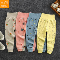 Spring and Autumn Childrens Pants Pure Cotton Baby High Waist Belly Protection Pants Boys and Girls Leggings Infant Pajama Pants Can Be Opened