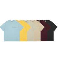 High street FOG double line ESSENTIALS six color single row silicone printed short sleeved T-shirt