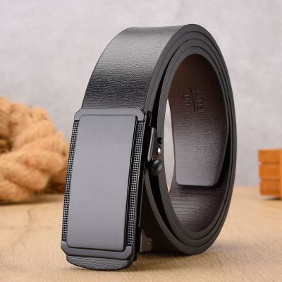 Men Belt Mens Automatic Buckle Cowhide Business