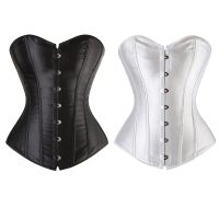 OKDEALS กระเป๋าสะพายแบบรัดสำหรับออกกำลังกายเอวเซ็กซี่ผ้าซาตินยังคง Corset Corset เสื้อสายเดี่ยวผ้าเดนิมที่รัดกระชับเอวเครื่องแต่งกายชั้นนำชุดคอร์เซ็ตมีโครงดันอกส่วนบน