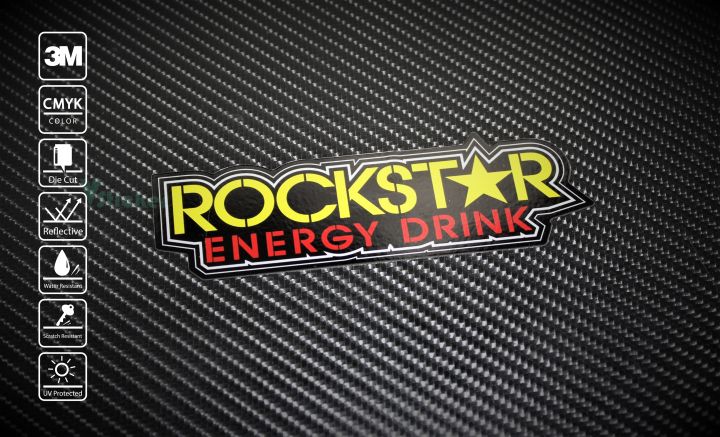 สติ๊กเกอร์ มอเตอร์ไซค์ Sticker Rockstar Energy Drink 158