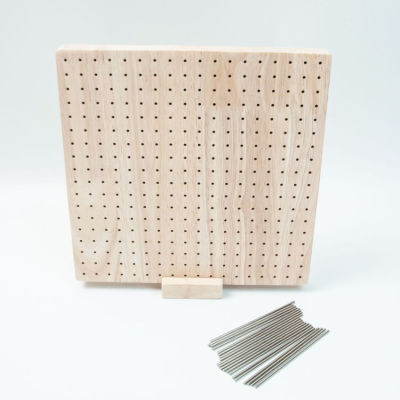 กระดานไม้ถักโครเชต์กระดานบล็อกสี่เหลี่ยม,1ชุดงานหัตถกรรมมีรูเล็กๆ324รูสำหรับการตั้งค่าการตัดเย็บงานศิลปะ