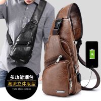 ☌ Mens Chest Bag Mens Messenger Bag Shoulder Bag Korean Bag 2020 New Student Large-capacity Casual Small Satchel Bag