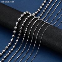 ❍ Simple Link Chain DIY Long Necklaces For Men Silver Color Stainless Steel Balls Men Collar Choker Hip Hop Male Jewelry Wholesale