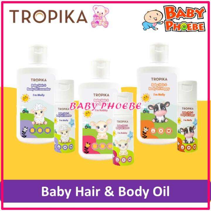 Tropika Baby Hair and Body Oil Lavender/Happy/Sweet 30ml/100ml (1pc ...