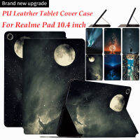 Galaxy Sarung Aurora สำหรับ OPPO แผ่น Realme 10.4นิ้วเคสฝาครอบฝาพับหนังนิ่ม Casing Tablet