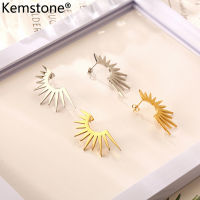 Kemstone ของขวัญเครื่องประดับต่างหูเม็ดกลมแสงแดดทำจากสแตนเลสสำหรับผู้หญิง