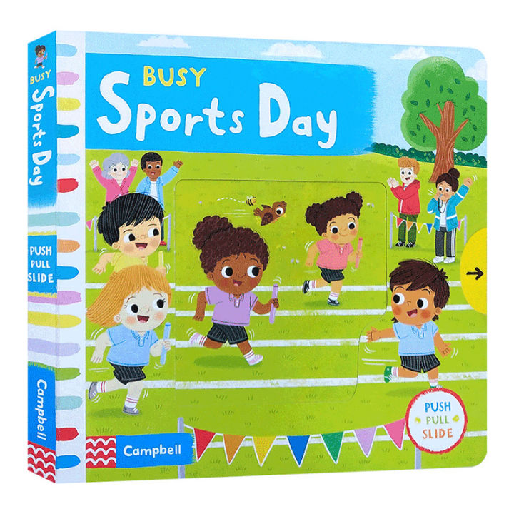 Busy Games English original picture book busy sports day cardboard ...