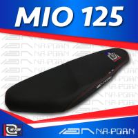 MIO 125  เบาะปาด เอกนาพร เบาะมอเตอร์ไซค์ ผลิตจากผ้าเรดเดอร์สีดำ หนังด้าน ด้ายแดง