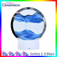 [7 Day Refund Guarantee] Quicksand Nightlight 3D Natural Landscape 7 Color Perfect Gift for Home (Blue) [Arrive 1-3 Days]