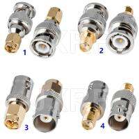 2PCS SMA Male Female to BNC Male Female adapter For Wireless LAN Devices Coaxial cable WiFi Ham or Handheld Radios