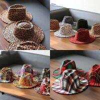 2022 New Fedoras Hats For Men Unisex Bowler Hats Tuo-Toned Leopard Belt Fashion Ladies Hat Fedoras Jazz Cap 9.5CM Brim Шапка