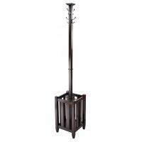 Wood Memphis Coat Tree and Umbrella Rack Cappuccino Finish