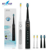 Seago SG-507 โซนิคไฟฟ้าแปรงสีฟันผู้ใหญ่ Oral Care ยาสีฟันสูตรเกลือผสมฟลูออไรด์ผสานพลังสมุนไพรฟันขาวสะอาดลดกลิ่นปากนวด Gum 5 โหมดกันน้ำแปรงสีฟันแบบชาร์จไฟได้-ygdds