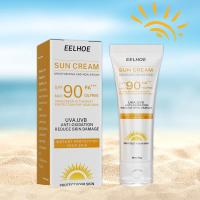 Sunscreen Cream Protector Facial Solar Sun Block SPF Gel Isolation Lotion Sunscreen with Blue-Light Protection Adds UV Isolation